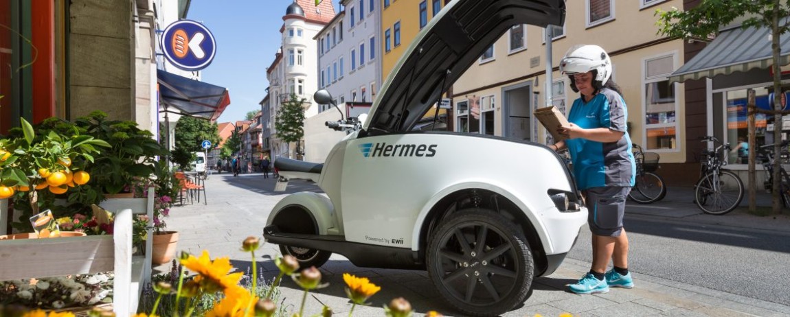 The Hermes TRIPL on the road in Göttingen